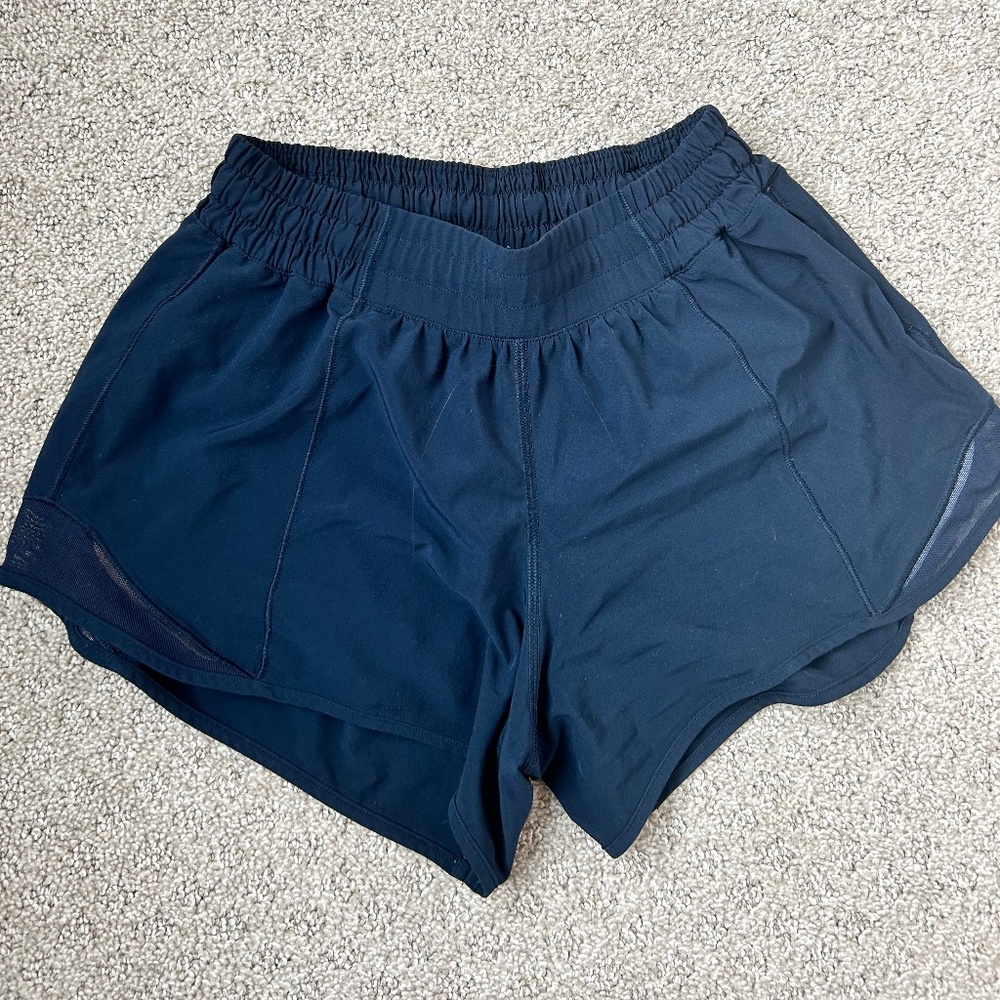 Lululemon Hotty Hot Shorts,  Navy 4", Size 4 Tall